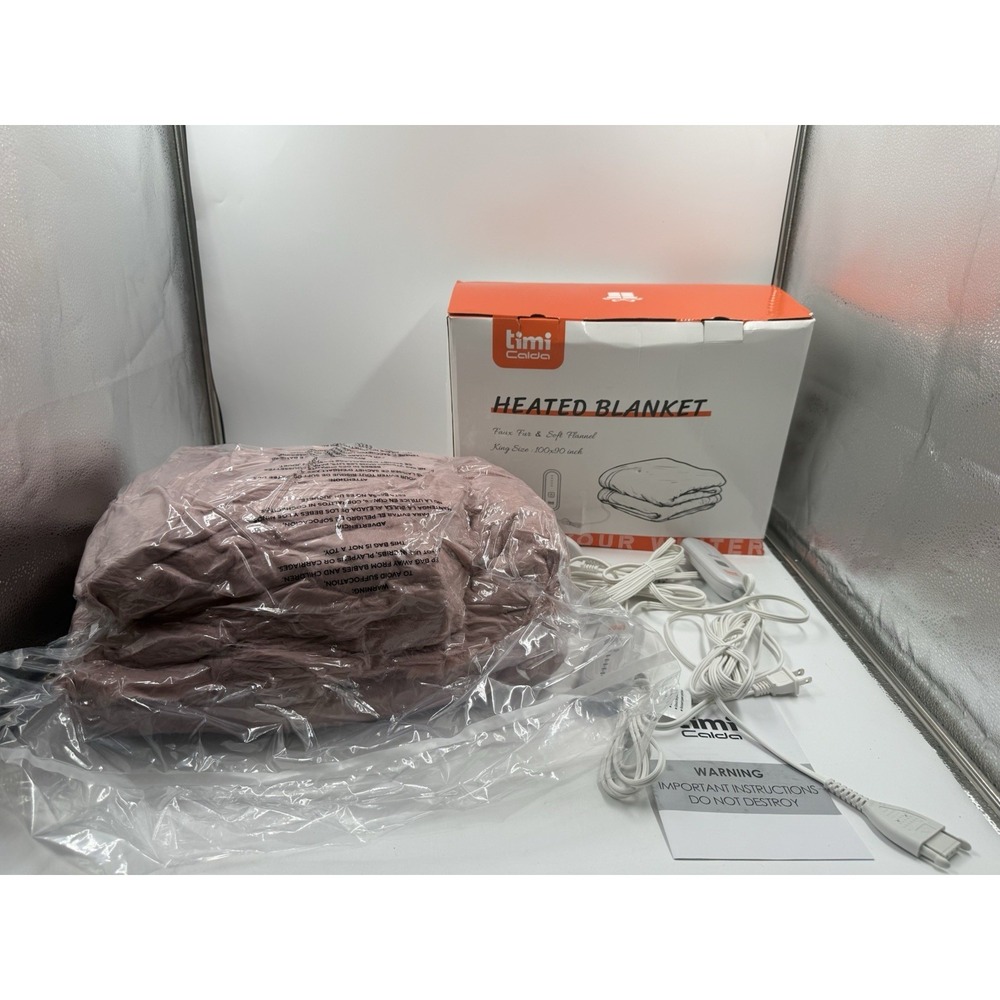 Heated Blanket Electric King‎ 100"x90" Soft Thick Bubble Electric Blanket